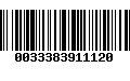 Código de Barras 0033383911120