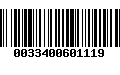 Código de Barras 0033400601119