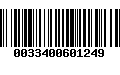 Código de Barras 0033400601249