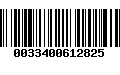 Código de Barras 0033400612825