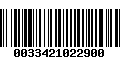 Código de Barras 0033421022900