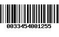 Código de Barras 0033454001255