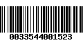 Código de Barras 0033544001523