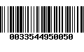 Código de Barras 0033544950050