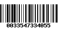 Código de Barras 0033547334055