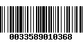 Código de Barras 0033589010368