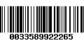 Código de Barras 0033589922265