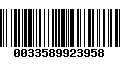 Código de Barras 0033589923958