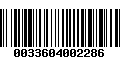 Código de Barras 0033604002286