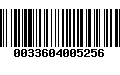 Código de Barras 0033604005256