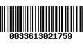 Código de Barras 0033613021759