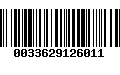 Código de Barras 0033629126011