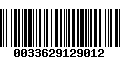 Código de Barras 0033629129012