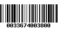 Código de Barras 0033674003800