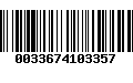 Código de Barras 0033674103357