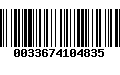 Código de Barras 0033674104835