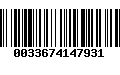 Código de Barras 0033674147931