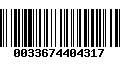Código de Barras 0033674404317