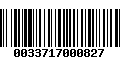 Código de Barras 0033717000827