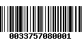 Código de Barras 0033757080001