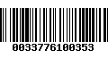 Código de Barras 0033776100353
