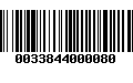 Código de Barras 0033844000080