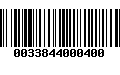 Código de Barras 0033844000400