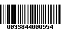 Código de Barras 0033844000554