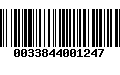 Código de Barras 0033844001247