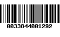 Código de Barras 0033844001292