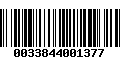 Código de Barras 0033844001377