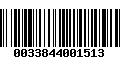 Código de Barras 0033844001513