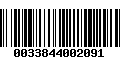 Código de Barras 0033844002091