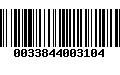 Código de Barras 0033844003104