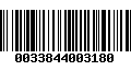 Código de Barras 0033844003180