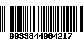 Código de Barras 0033844004217