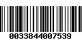 Código de Barras 0033844007539