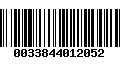 Código de Barras 0033844012052