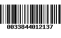 Código de Barras 0033844012137