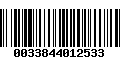 Código de Barras 0033844012533