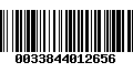 Código de Barras 0033844012656