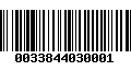 Código de Barras 0033844030001