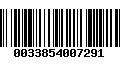 Código de Barras 0033854007291