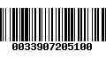 Código de Barras 0033907205100