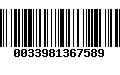 Código de Barras 0033981367589