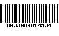 Código de Barras 0033984014534