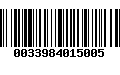 Código de Barras 0033984015005