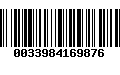 Código de Barras 0033984169876
