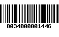 Código de Barras 0034000001446