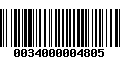 Código de Barras 0034000004805